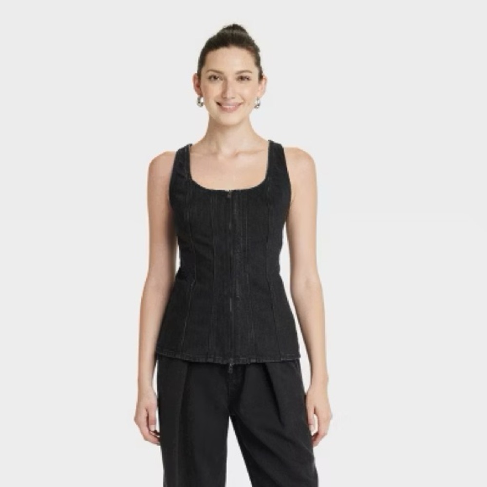 Universal Thread Slim Fit Denim Corset Top